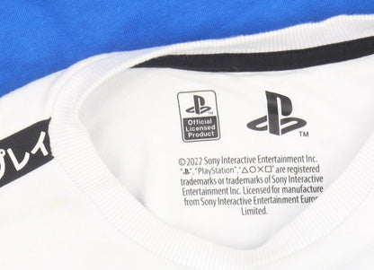 PlayStation Boys Blue White Pullover Sweatshirt Size 11 Years