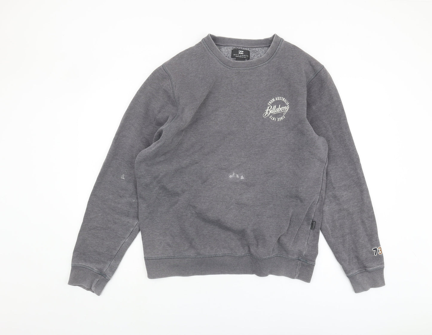 Mens UK Size M Billabong Grey Pullover Sweatshirt