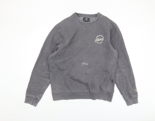 Mens UK Size M Billabong Grey Pullover Sweatshirt