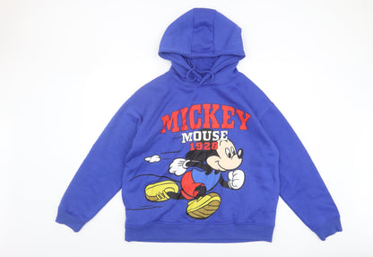 Unisex Adults UK Size L Disney Blue Hoodie Hoodie