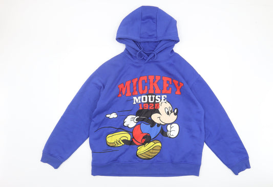 Unisex Adults UK Size L Disney Blue Hoodie Hoodie