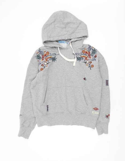 Superdry Women's Grey Pullover Hoodie Size 12