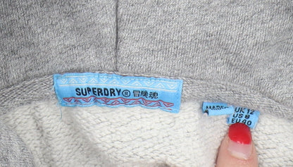 Superdry Women's Grey Pullover Hoodie Size 12