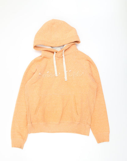Weird Fish Women's Orange Pullover Hoodie Size 14