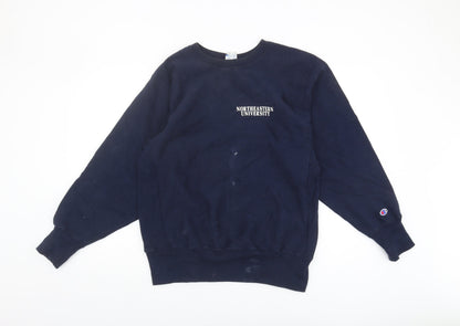 Mens UK Size L Champion Blue Pullover Sweatshirt