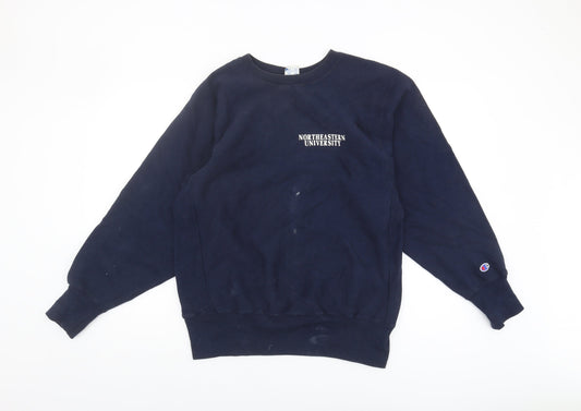 Mens UK Size L Champion Blue Pullover Sweatshirt