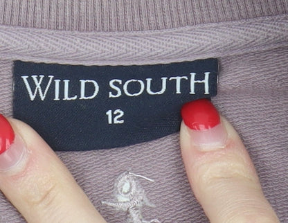 Wild South Women's Purple Full Zip Cotton Jacket Size 12