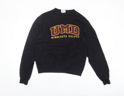 Unisex Adults UK Size S Champion Black Pullover Sweatshirt