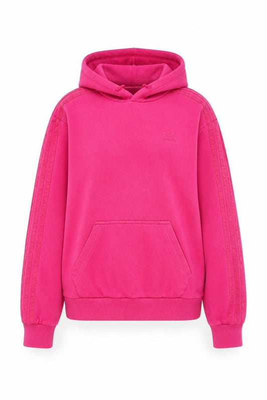 Front view of Adidas Women's Pink Pullover Hoodie XS