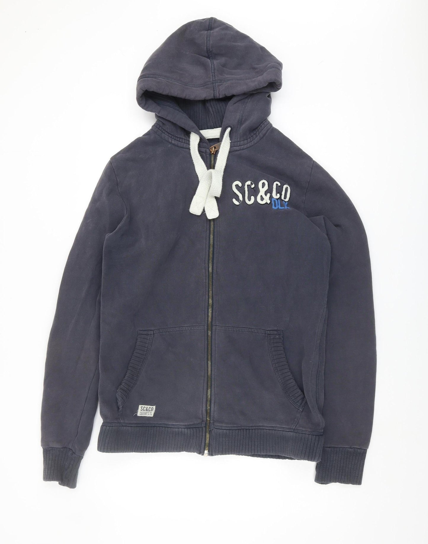 Mens UK Size M SoulCal & Co Blue Full Zip Hoodie