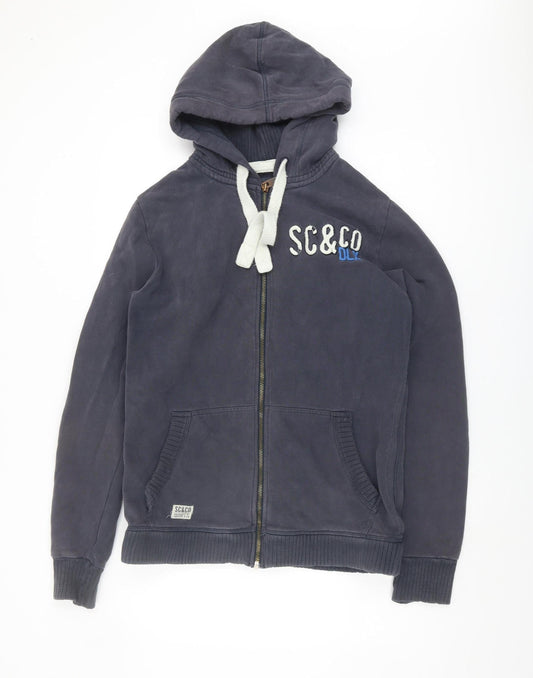 Mens UK Size M SoulCal & Co Blue Full Zip Hoodie
