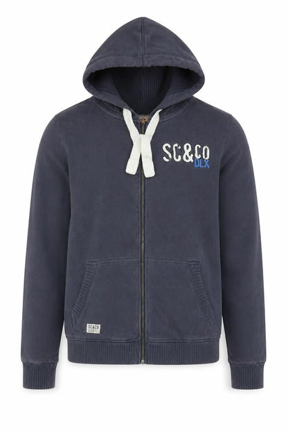 Mens UK Size M SoulCal & Co Blue Full Zip Hoodie