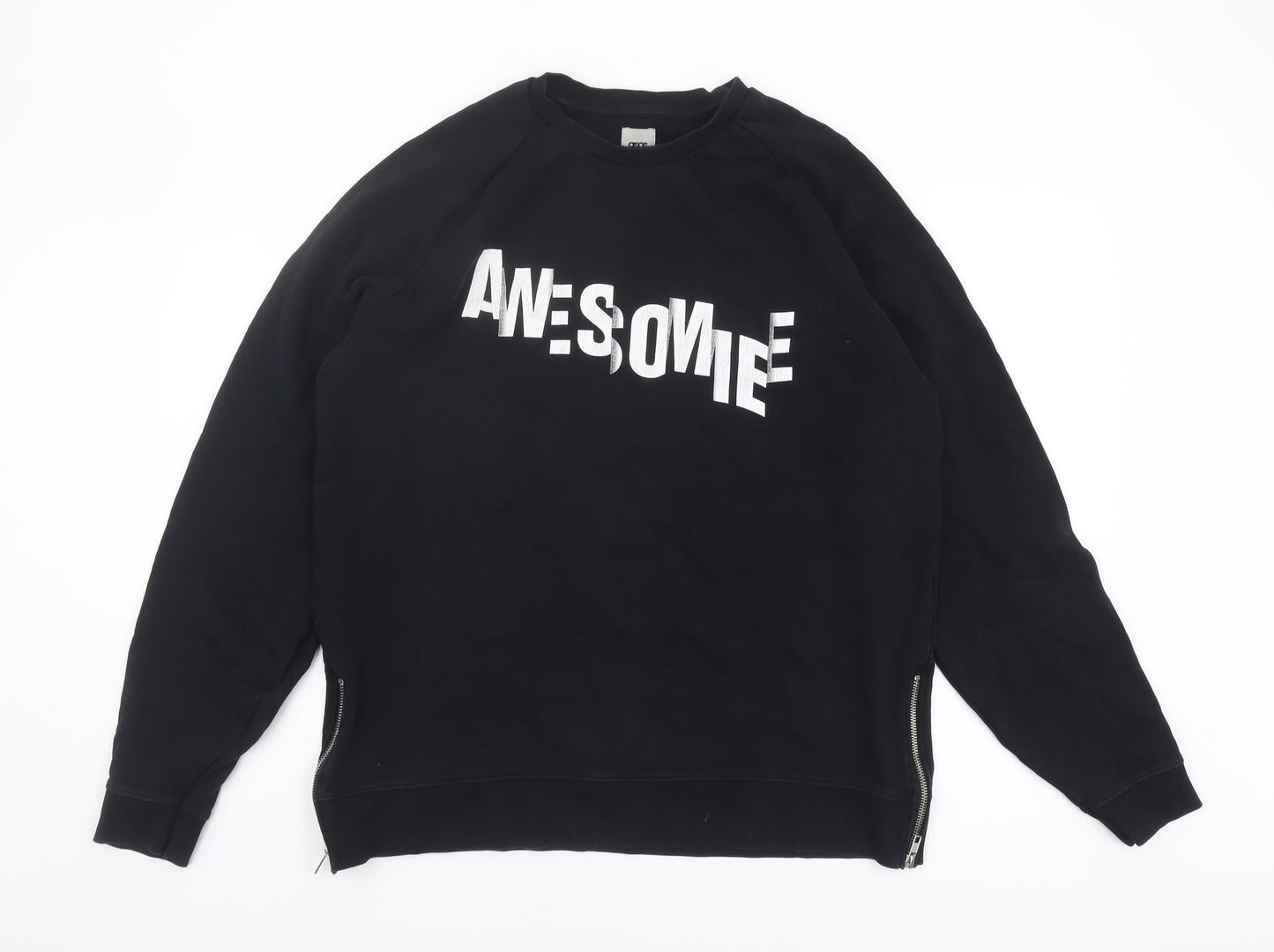 Mens UK Size XL ASOS Black Pullover Sweatshirt