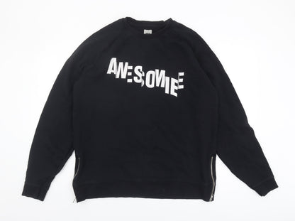 Mens UK Size XL ASOS Black Pullover Sweatshirt