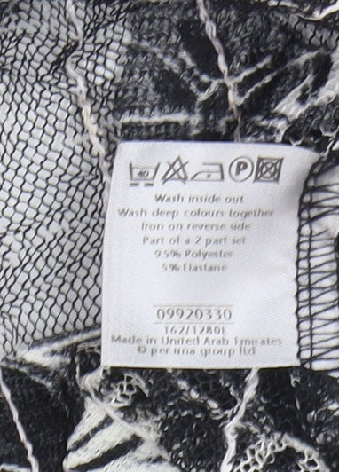 Per Una Women's Black Floral Mesh Dress Size 16