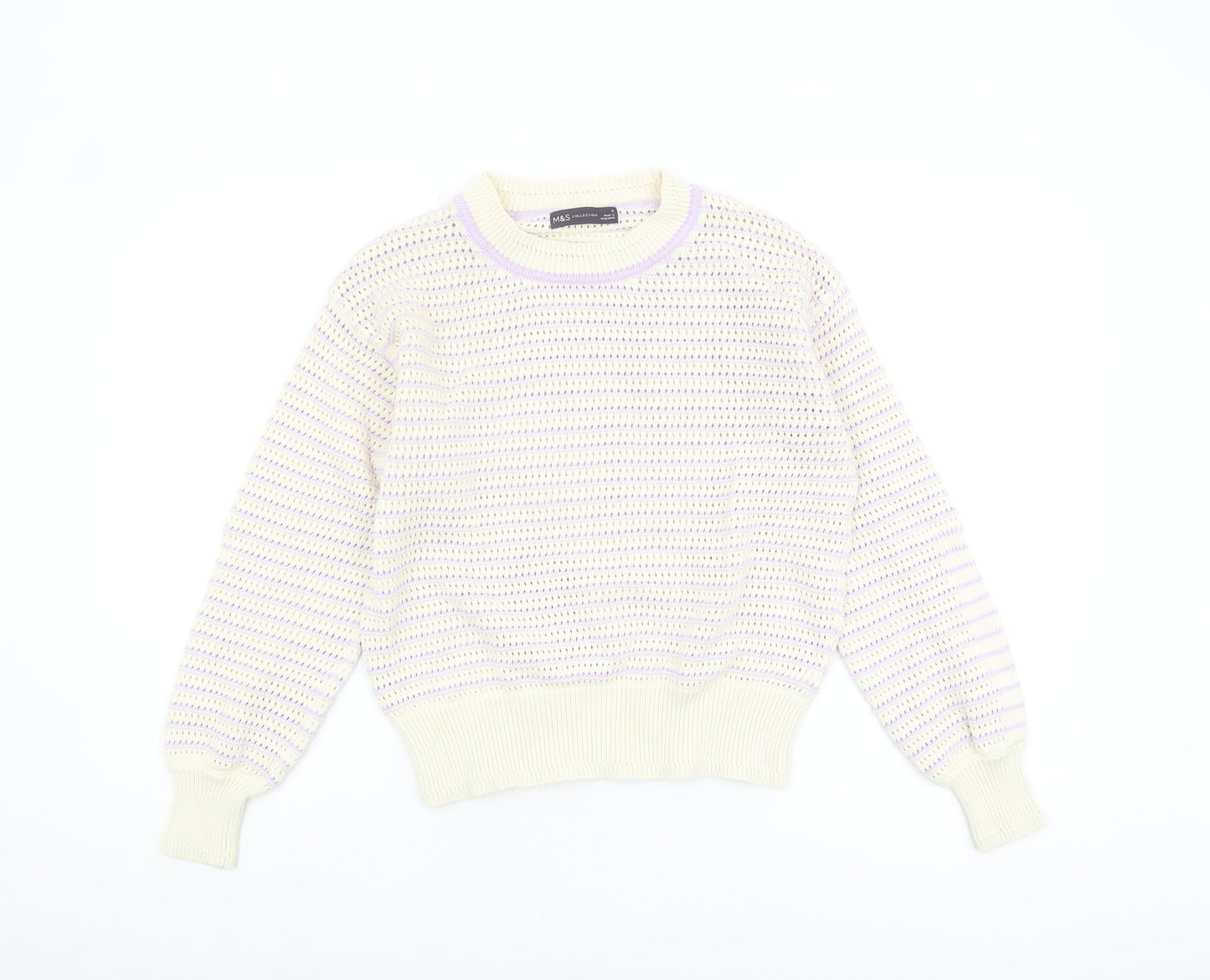 Womens UK Size S Marks and Spencer Ivory Pullover Jumper