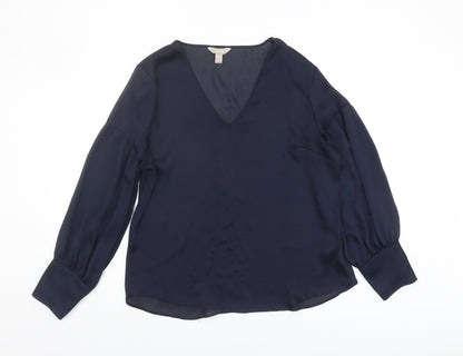 Anthology Women's Blue Long Sleeve Blouse Size 16