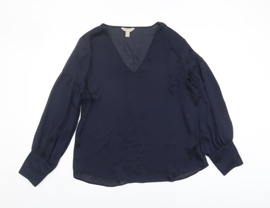 Anthology Women's Blue Long Sleeve Blouse Size 16