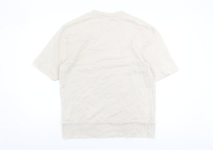 Topman Men's Beige XS Cotton Crew Neck T-Shirt