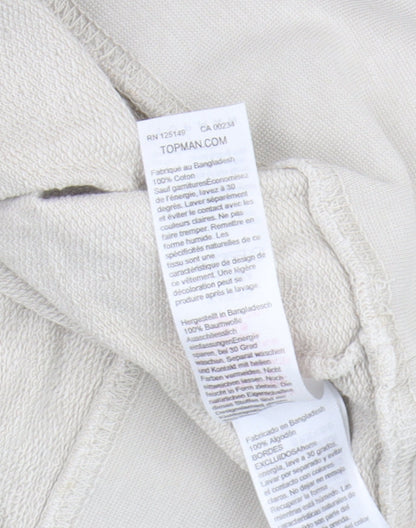 Topman Men's Beige XS Cotton Crew Neck T-Shirt