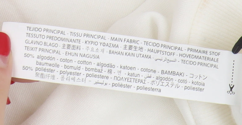 Zara Women's White Pullover Sweatshirt, Size L, Casual Knit