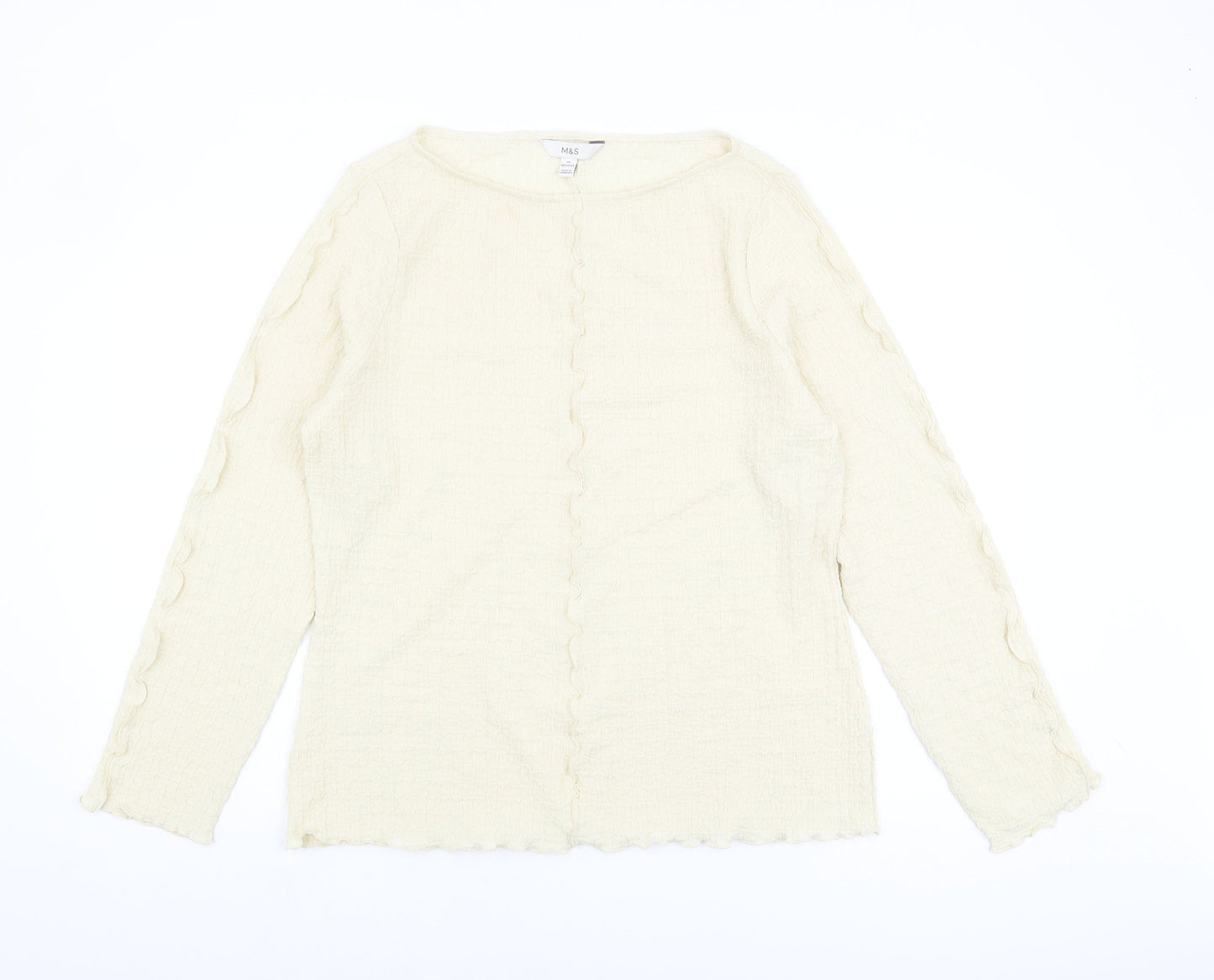 Womens UK Size 20 Marks and Spencer Ivory Basic Blouse