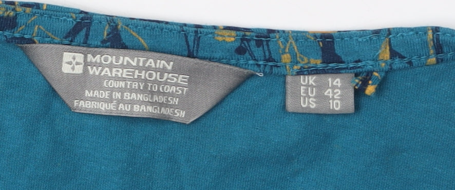 Mountain Warehouse Blue Wrap V-Neck Dress Size 14