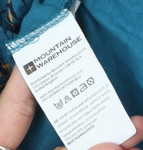 Mountain Warehouse Blue Wrap V-Neck Dress Size 14