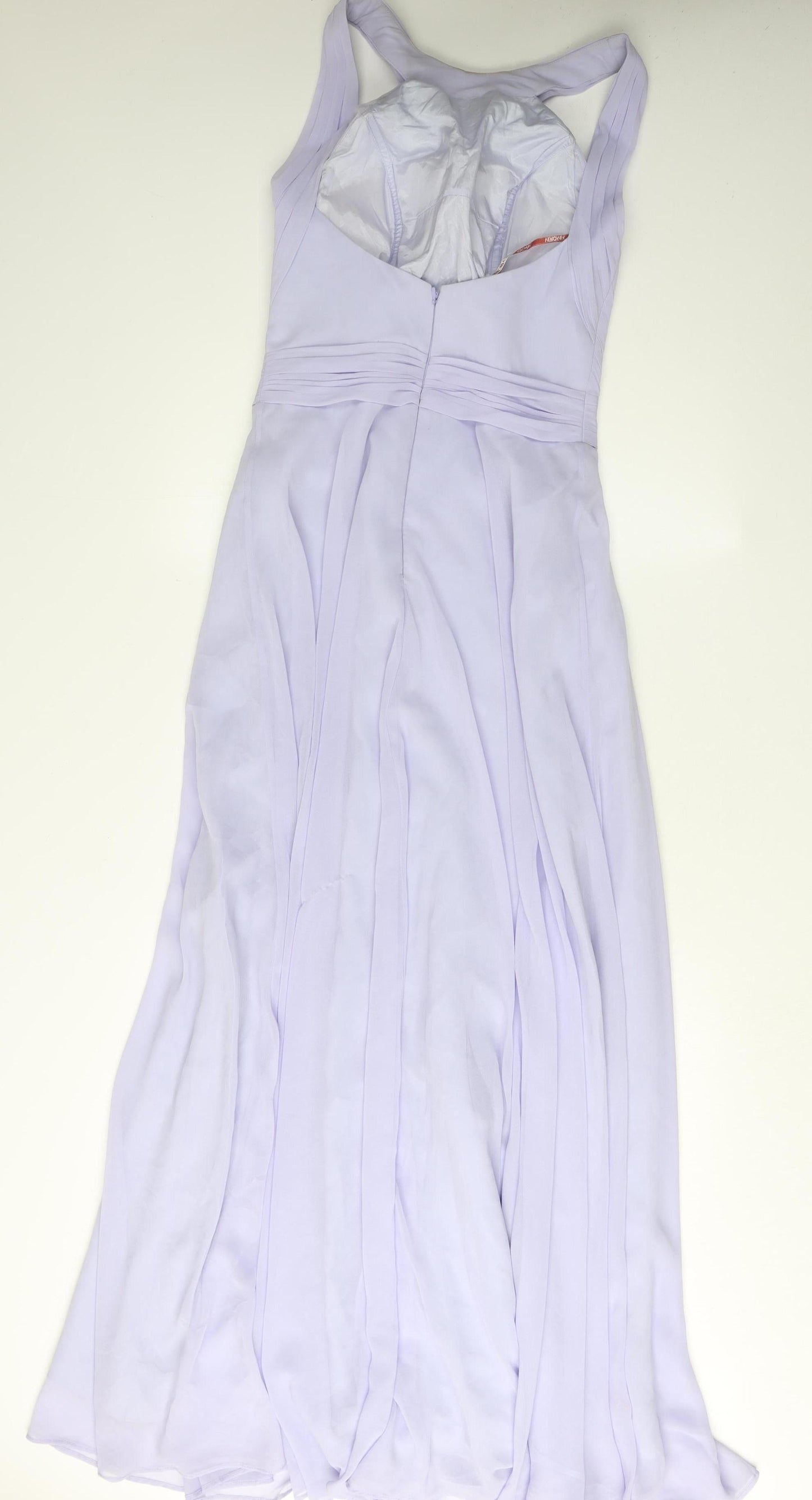 Veromia Women's Purple Halter Bridesmaid Dress