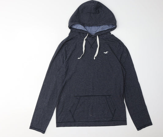 Mens UK Size S Hollister Blue Pullover Hoodie