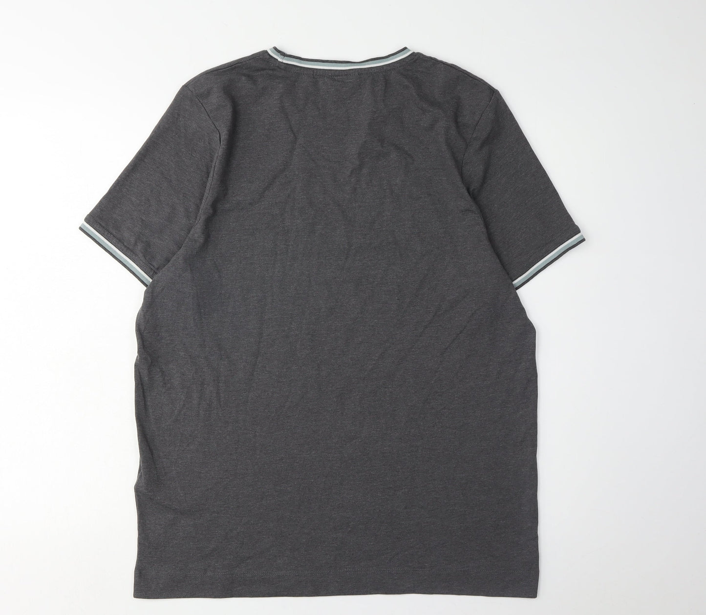 Slazenger Men's Grey Crew Neck T-Shirt, M, Short Sleeve