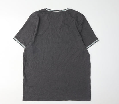 Slazenger Men's Grey Crew Neck T-Shirt, M, Short Sleeve