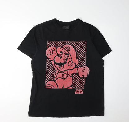 Mens UK Size L Difuzed Black  T-Shirt