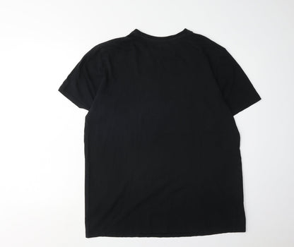 Mens UK Size L Difuzed Black  T-Shirt