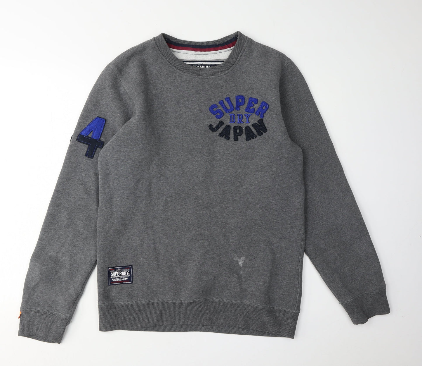 Superdry Men's Grey Pullover Sweatshirt, M, Logo Accents