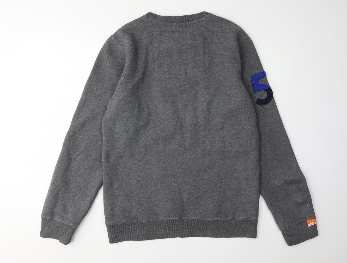 Superdry Men's Grey Pullover Sweatshirt, M, Logo Accents