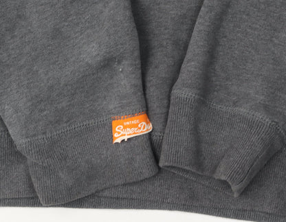 Superdry Men's Grey Pullover Sweatshirt, M, Logo Accents