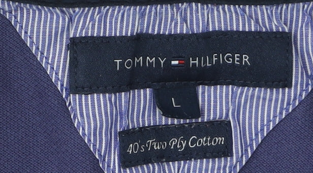 Tommy Hilfiger Men's Blue Polo L Cotton Casual Classic