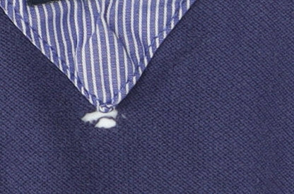 Tommy Hilfiger Men's Blue Polo L Cotton Casual Classic