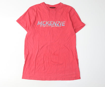 McKenzie Men's Red Crew Neck T-Shirt S