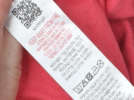 McKenzie Men's Red Crew Neck T-Shirt S