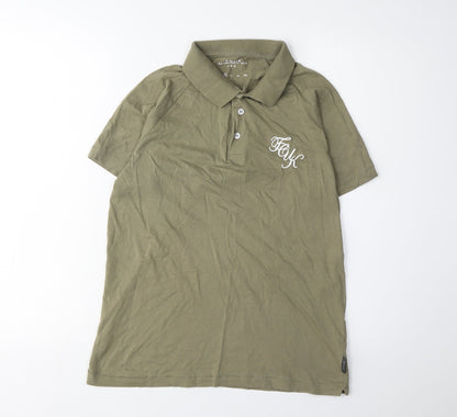 French Connection Men's Green Polo Shirt - M