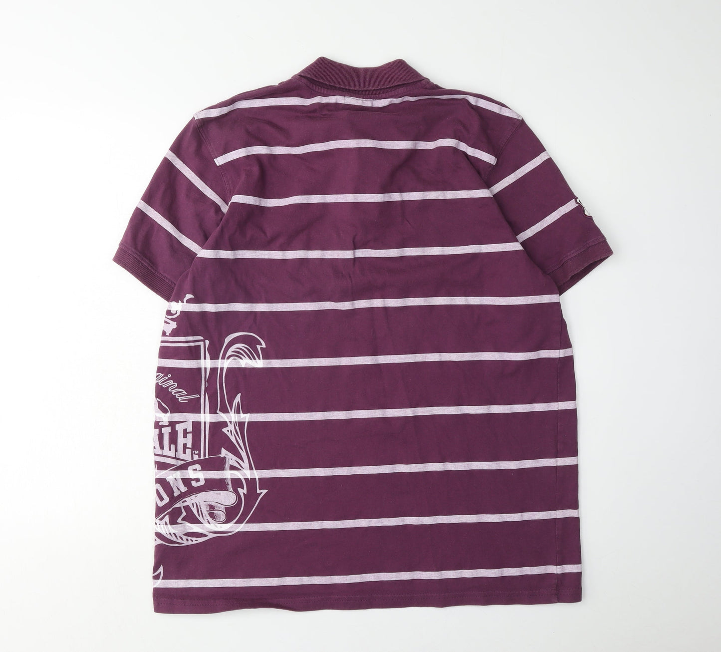 Lonsdale Mens XL Purple Striped Polo Shirt
