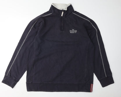 Front Row Men's Blue 1/4 Zip Sweatshirt XL