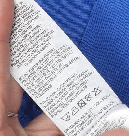 Slazenger Men's Blue Check Polo Shirt 2XL Casual