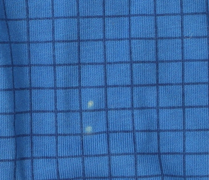 Slazenger Men's Blue Check Polo Shirt 2XL Casual