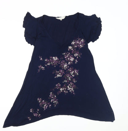 Womens UK Size 12 Rocha John Rocha Blue Tunic Blouse