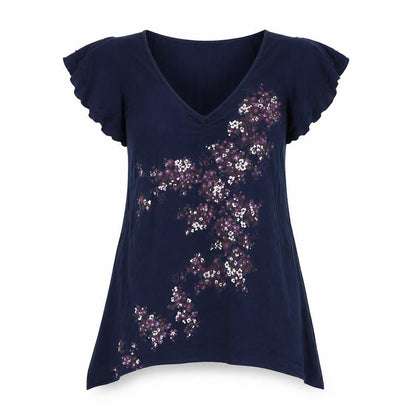 Womens UK Size 12 Rocha John Rocha Blue Tunic Blouse