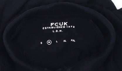 FCUK Men's Black Collared T-Shirt M with Logo
