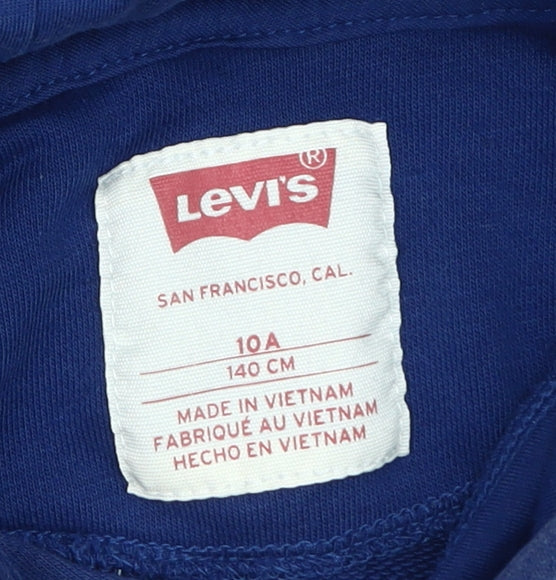 Levi's Boys Blue Hoodie 9-10 Years Pullover Cotton Blend